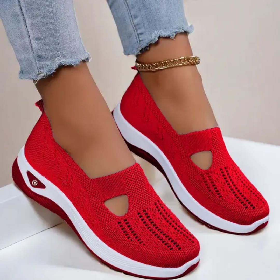 Women's Breathable Knit Slip-On Sneakers