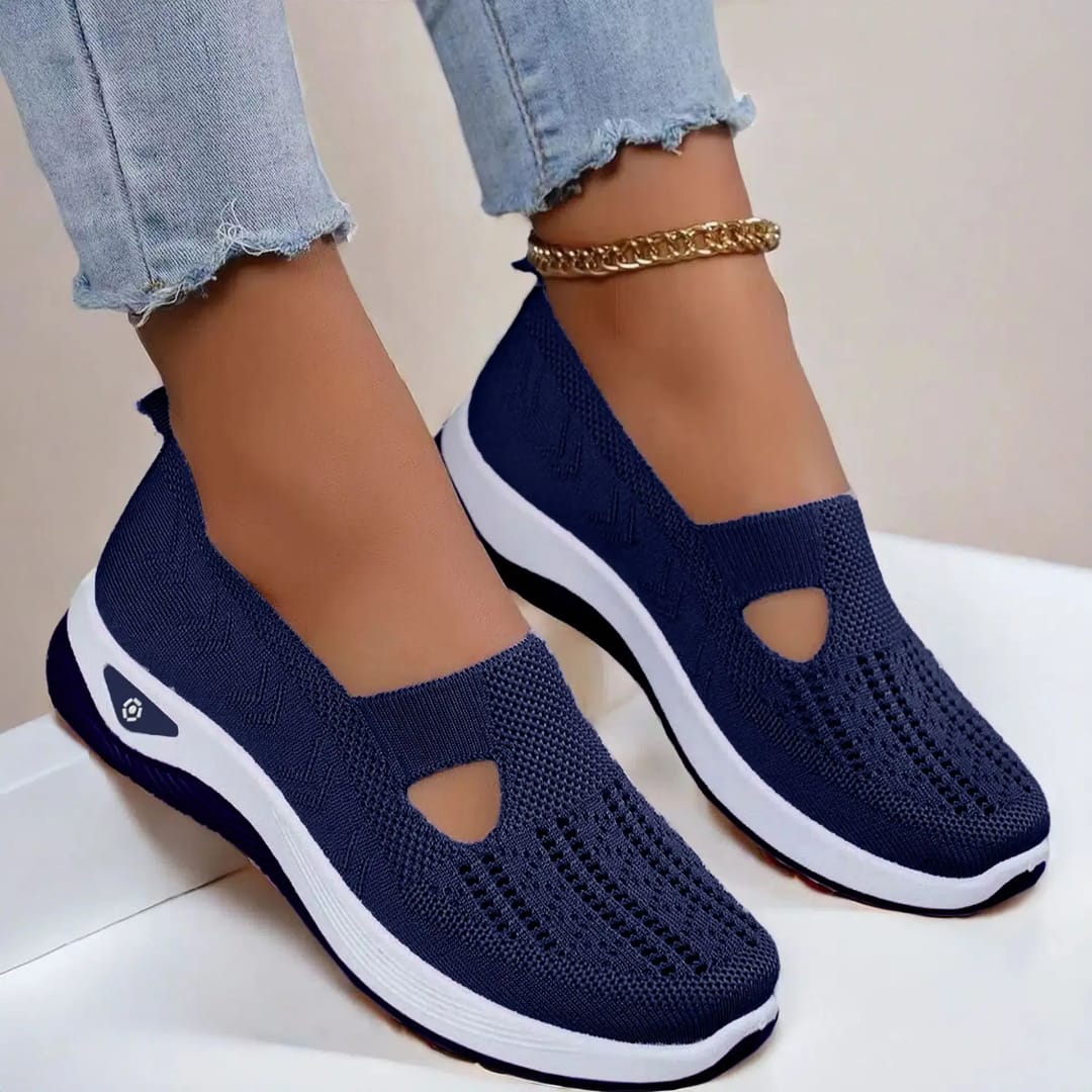 Women's Breathable Knit Slip-On Sneakers