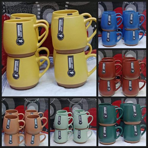 Danny Home Premium Porcelain Mug Set with Stand (6 Pieces)