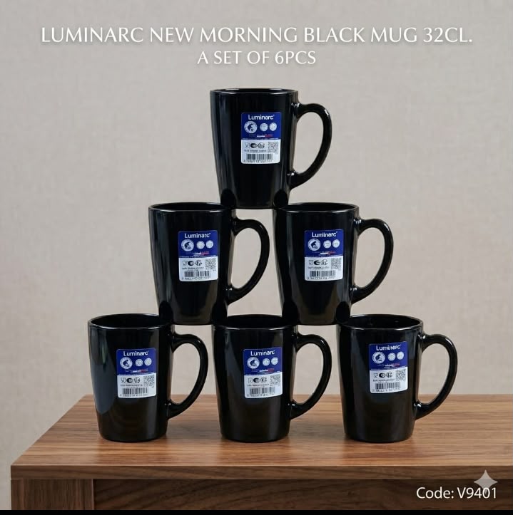 Original Luminarc Temp Opal New Morning Mugs (Set of 6 - 32cl)