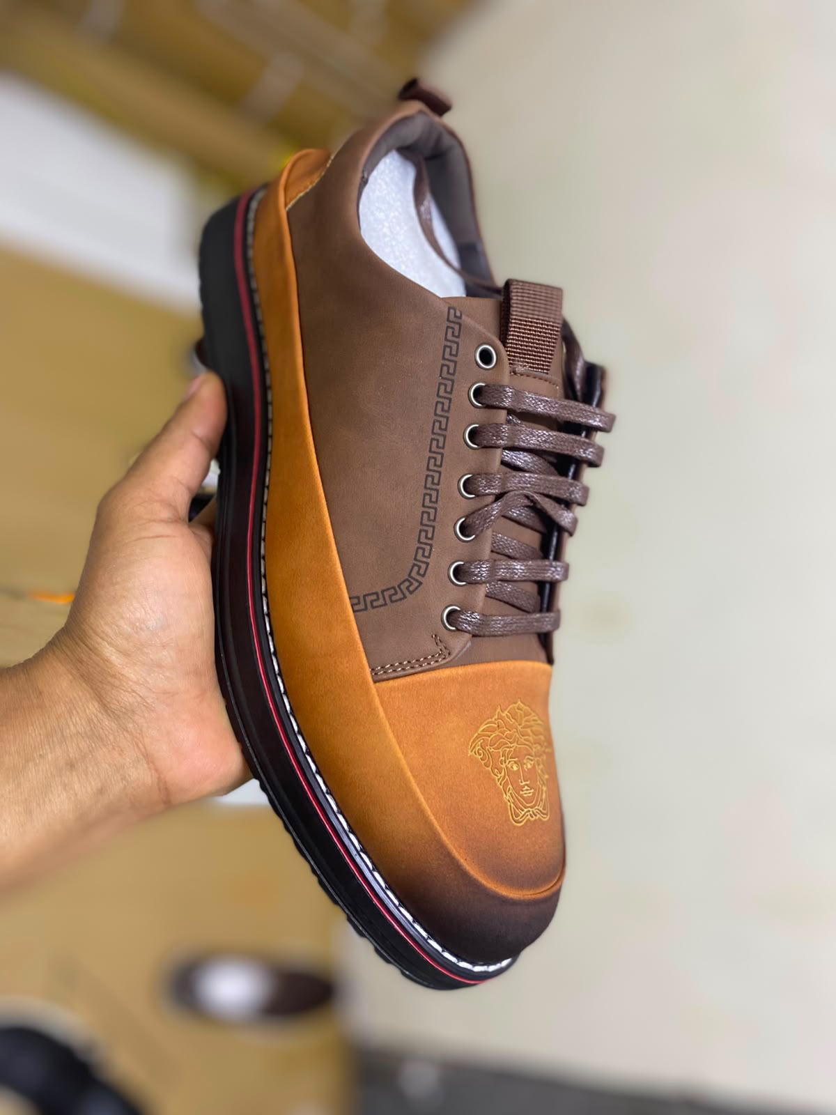 Versace Men's Luxury Low-Top Casual Sneakers