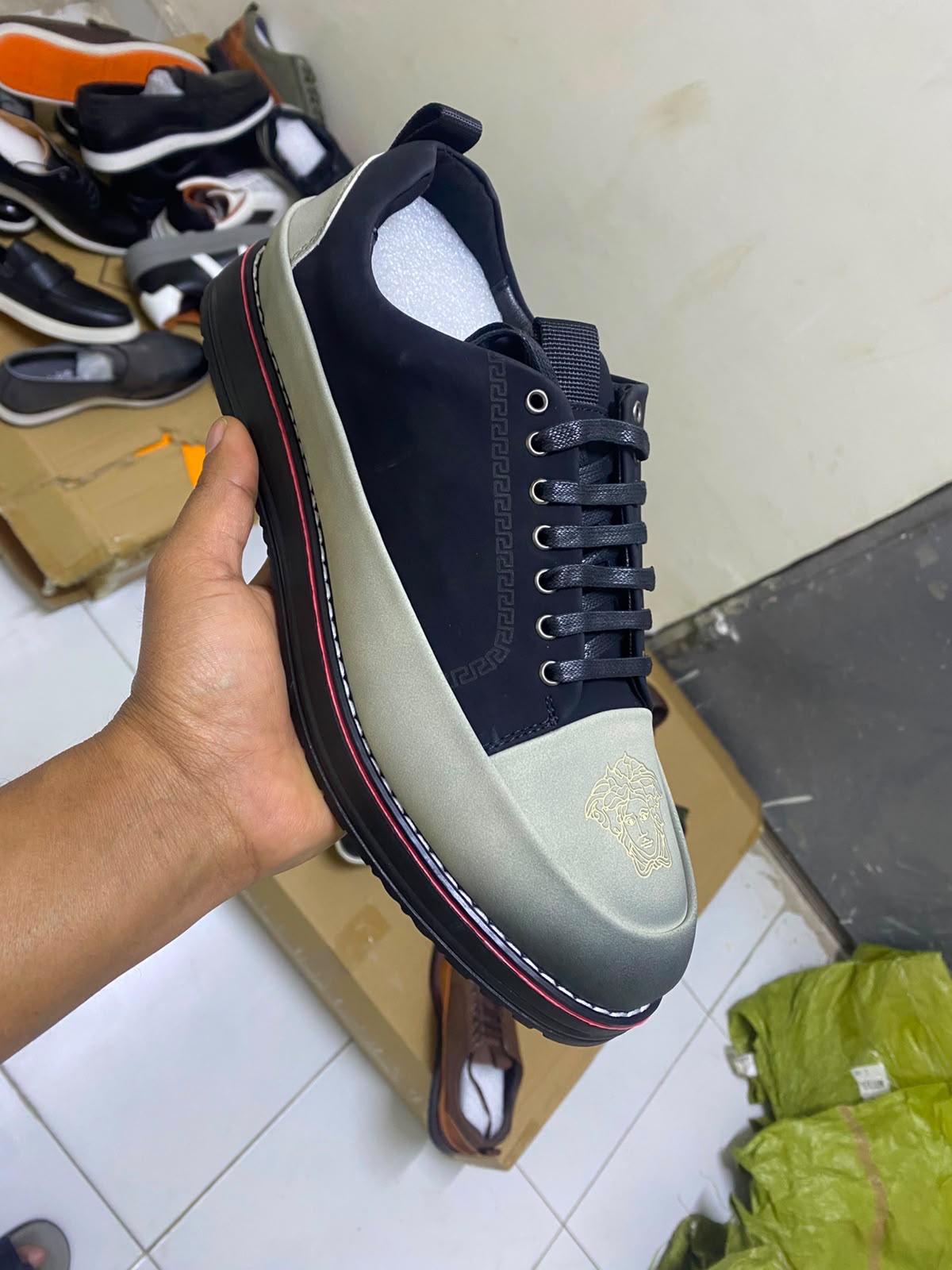 Versace Men's Luxury Low-Top Casual Sneakers
