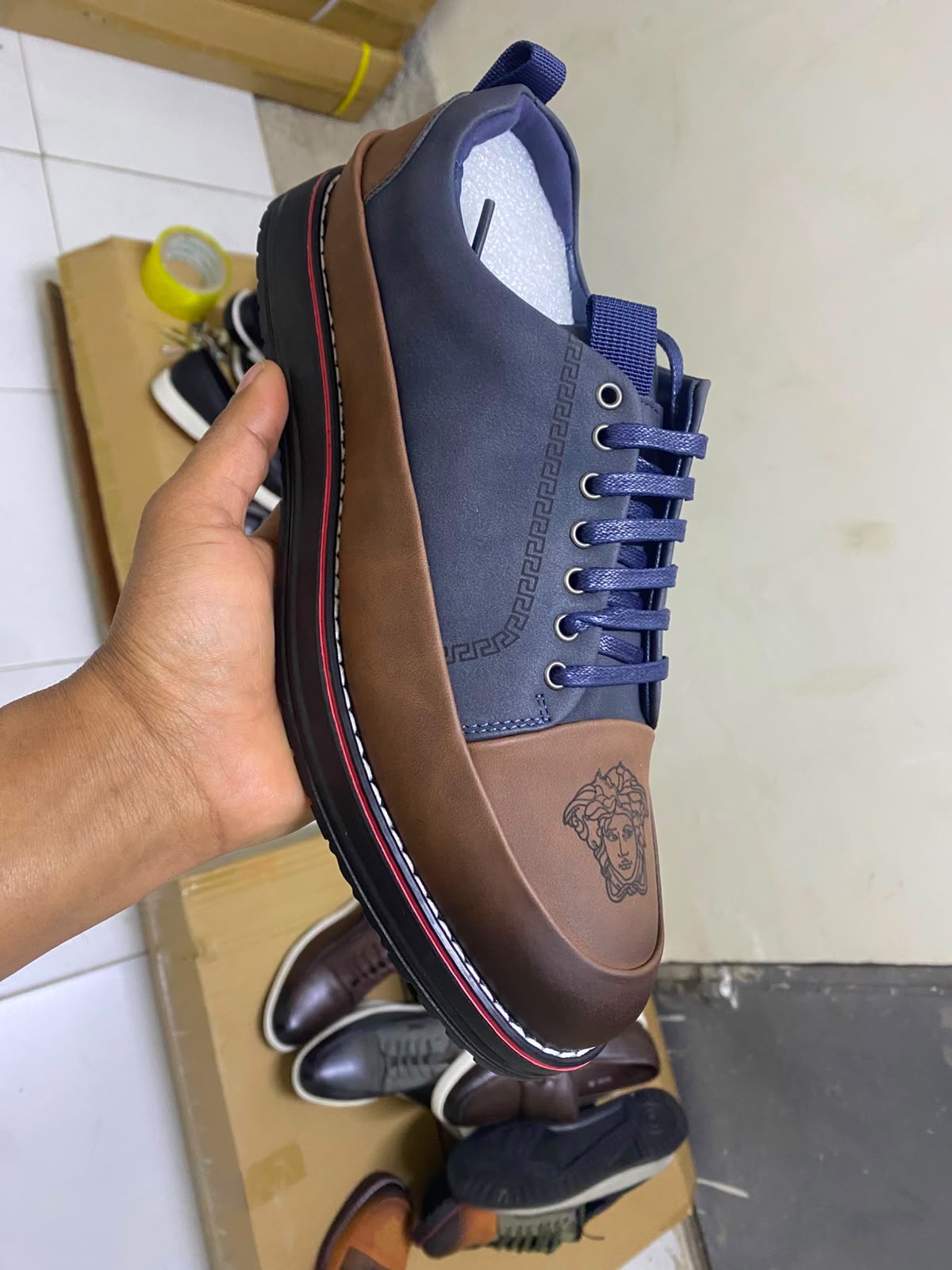 Versace Men's Luxury Low-Top Casual Sneakers