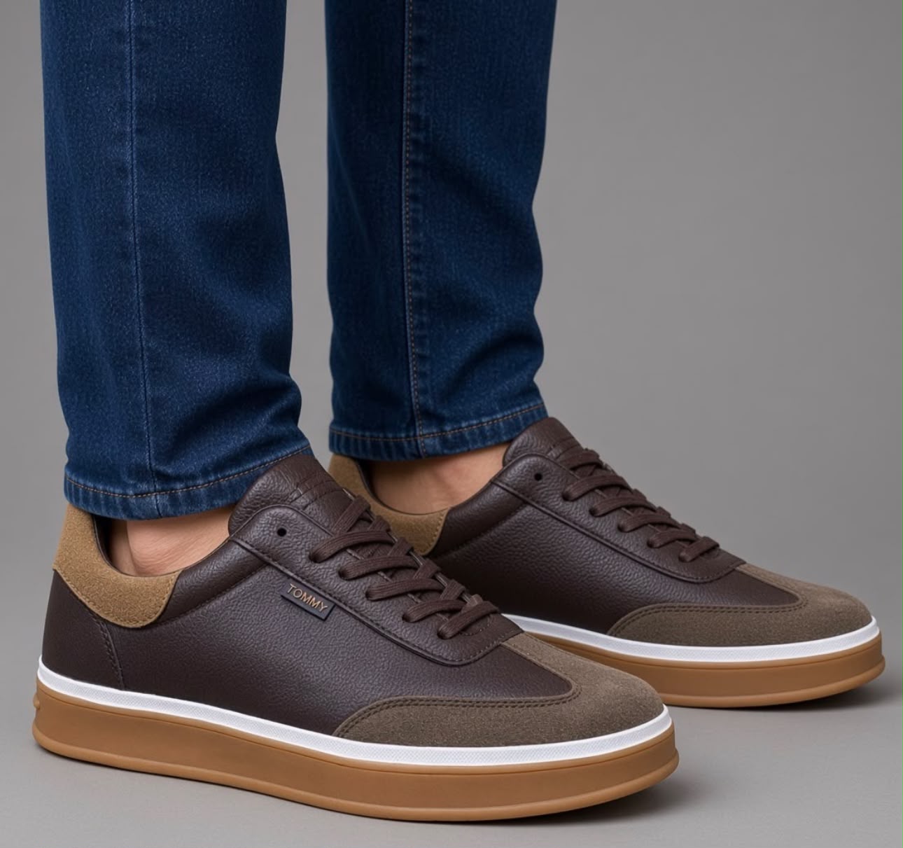 Tommy Hilfiger Men's Casual Leather Sneakers