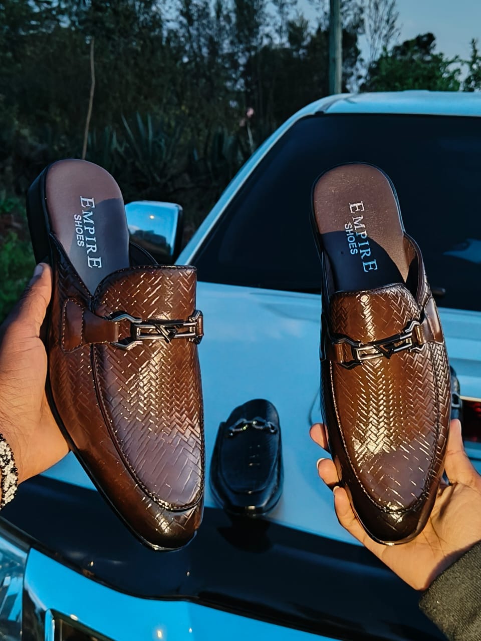 Men's Empire Woven Leather Mules