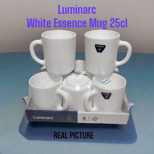 ☕ SET OF 6 LUMINARC 29CL TEMPERED OPAL MUGS