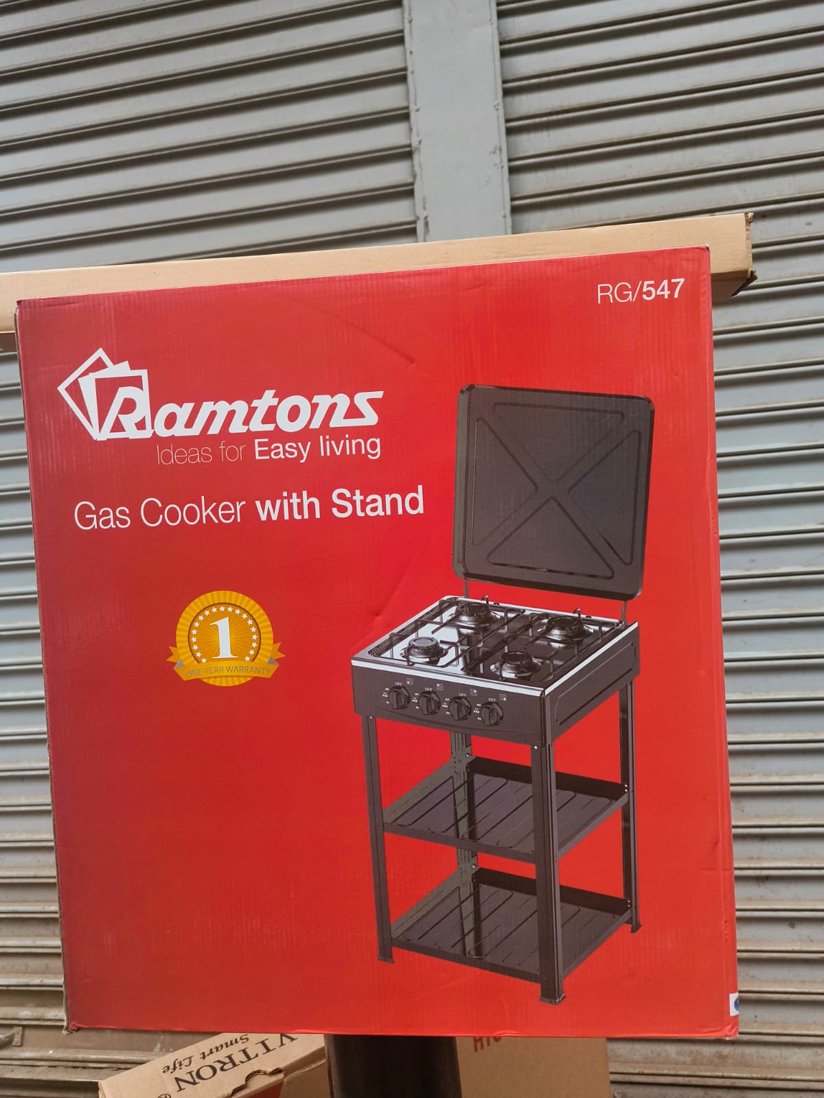 🔥 RAMTONS 4-BURNER GAS COOKER WITH STORAGE STAND