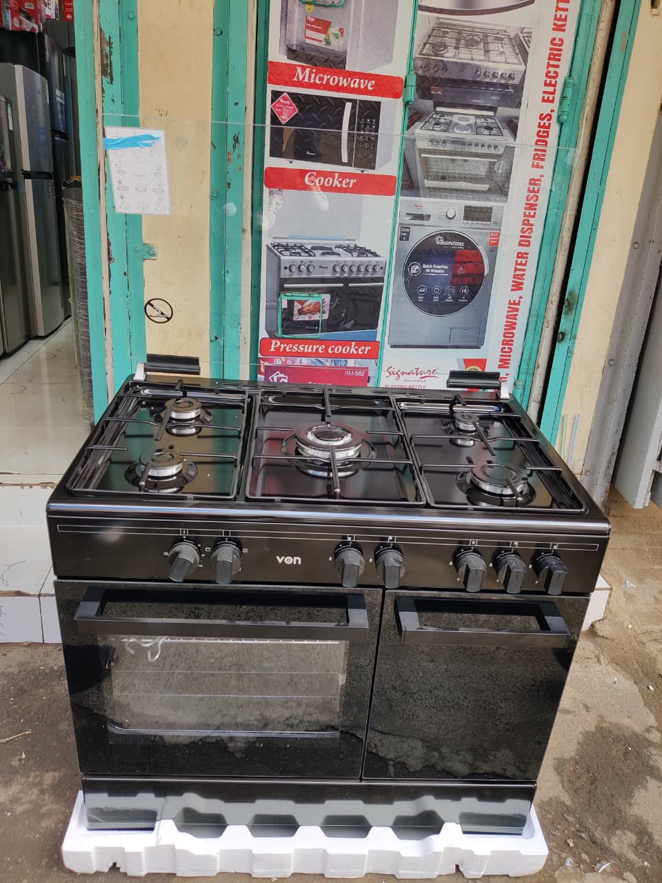 🔥 VON 60X90CM 5-GAS STANDING COOKER WITH GAS COMPARTMENT
