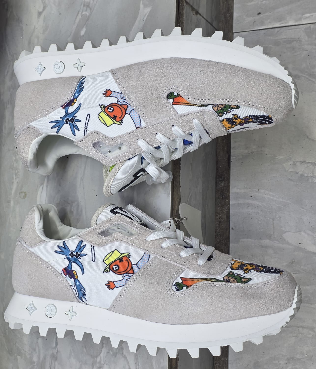 Men's Louis Vuitton Animated Graphic Suede Sneakers