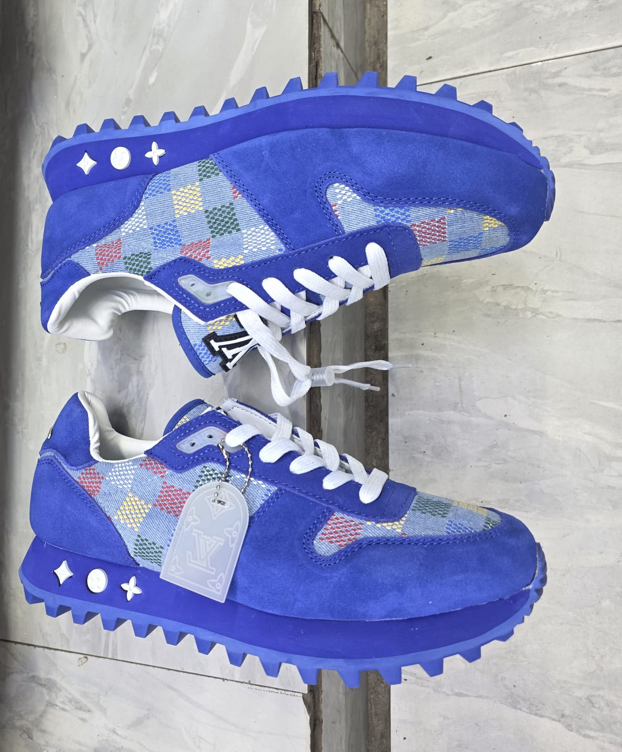 Men's Louis Vuitton Animated Graphic Suede Sneakers