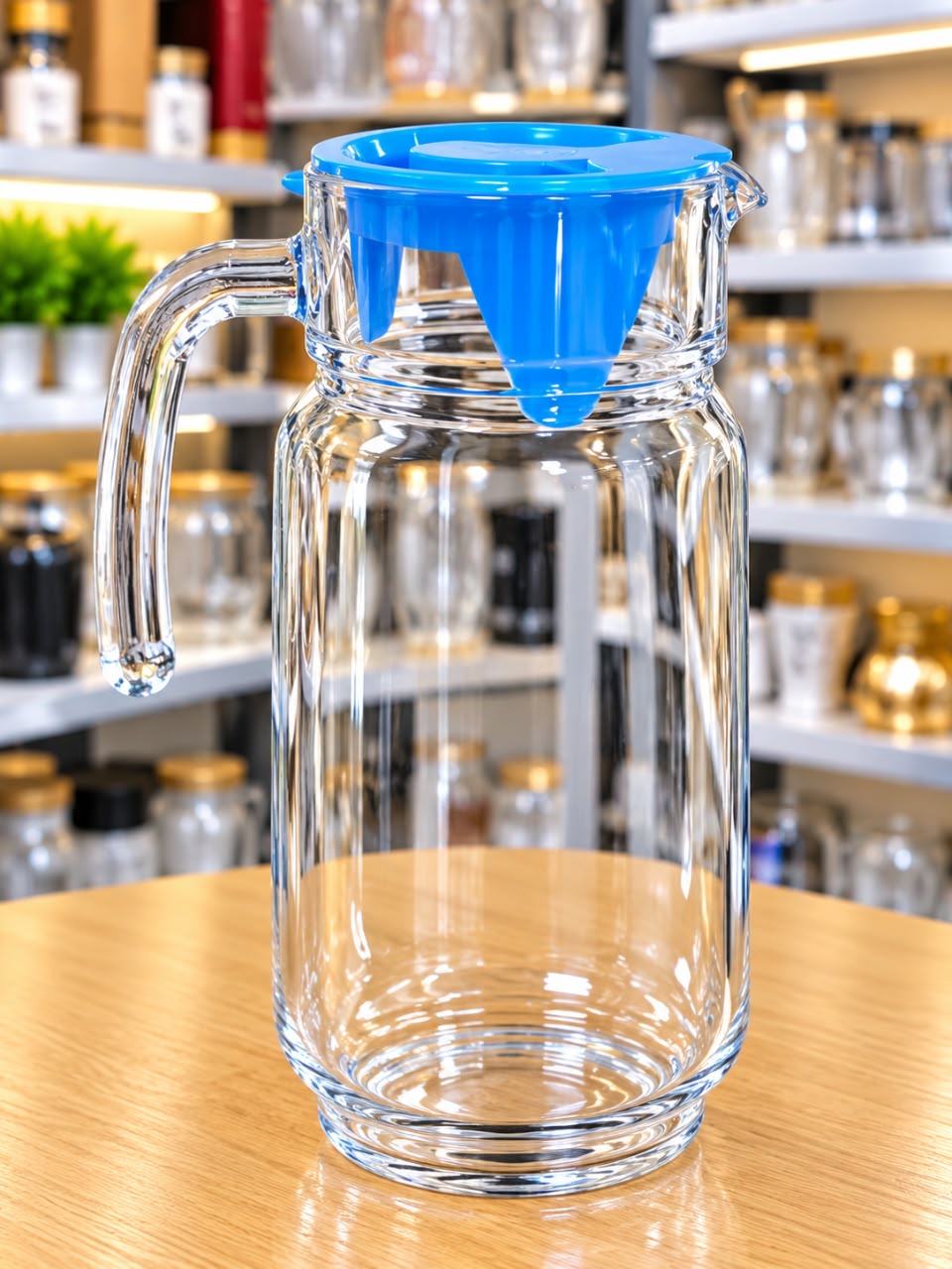 1.5L COLOR-ACCENTED CLEAR GLASS PITCHER