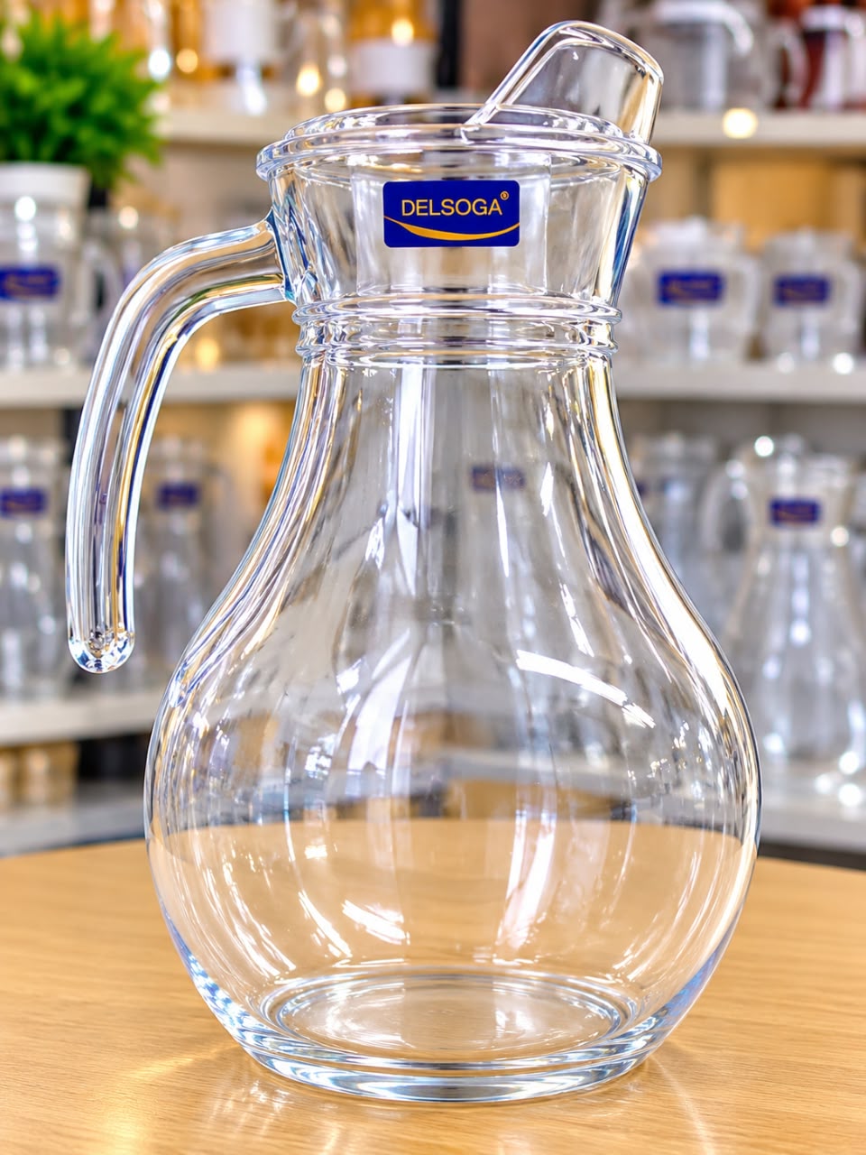 DELSOGA 1.8L CRYSTAL-CLEAR GLASS PITCHER